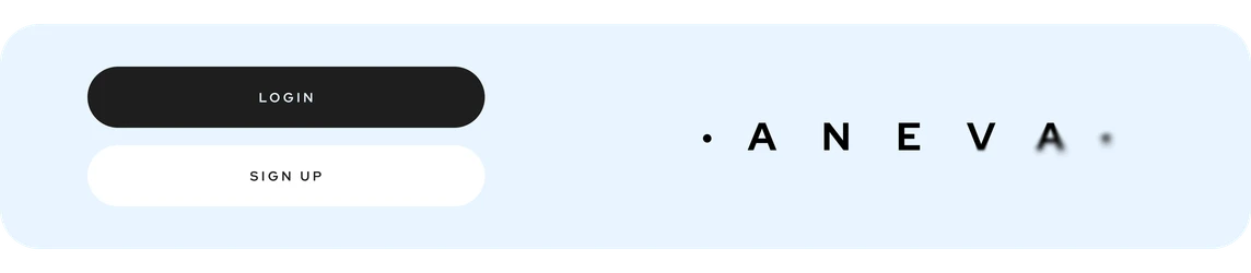 Login and Sign up buttons beside the ·ANEVA· wordmark.